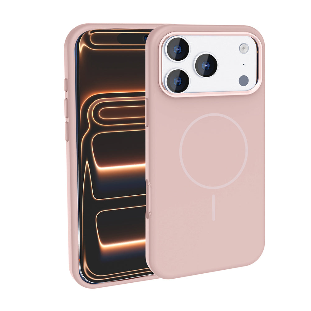 iPhone 17 Pro Kılıf M-Safe Şarj Özellikli Metal Kamera Çerçeveli Zore Edi Silikon Kılıf