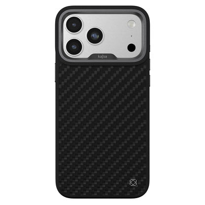 iPhone 17 Pro Kılıf M-safe Şarj Özellikli O-Ring Kajsa Carbon Fiber Serisi Kılıf