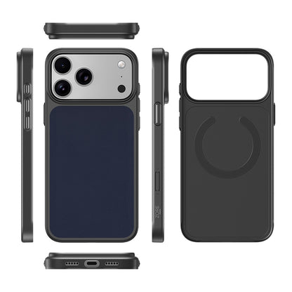 iPhone 17 Pro Kılıf M-Safe Şarj Özellikli PU Zore Paris Trexo Sert PC Kılıf