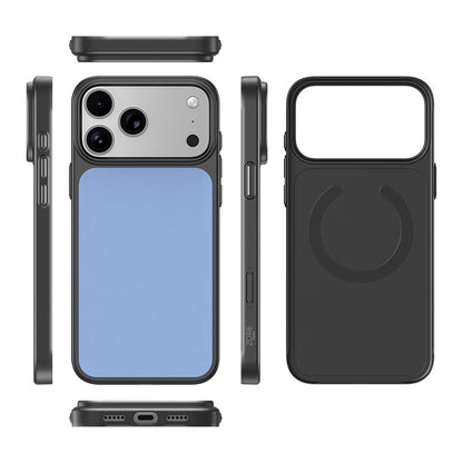 iPhone 17 Pro Kılıf M-Safe Şarj Özellikli PU Zore Paris Trexo Sert PC Kılıf
