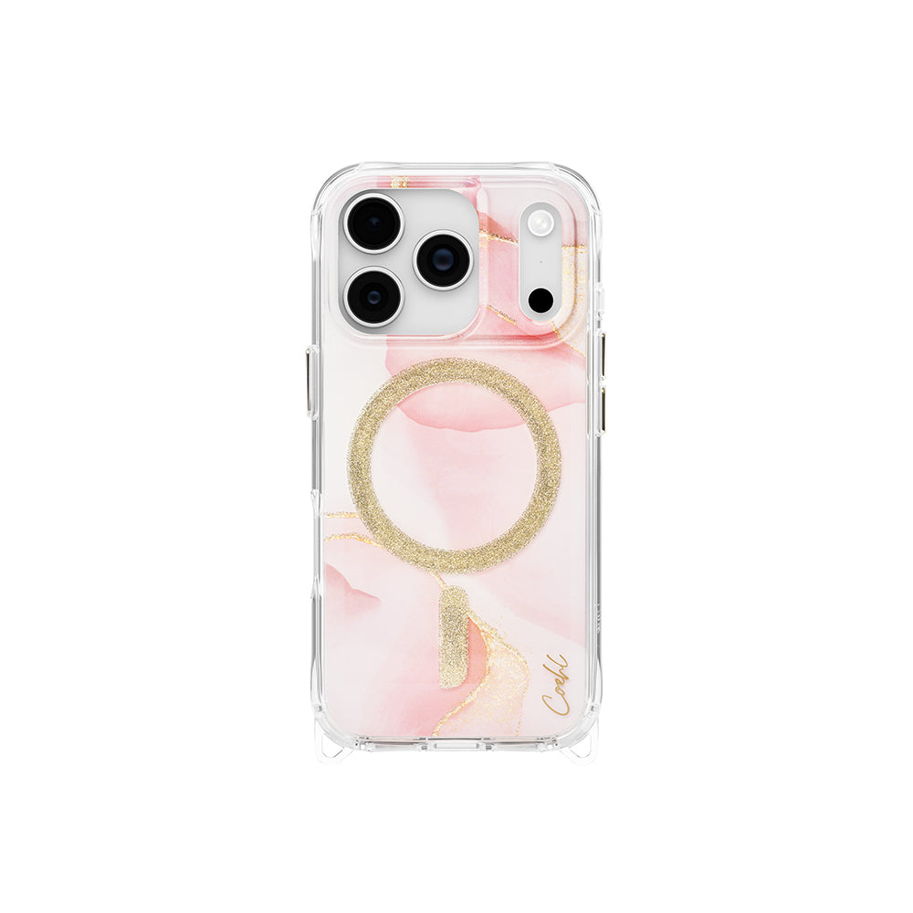 iPhone 17 Pro Kılıf M-safe Şarj Özellikli Simli Magnetik Coehl Aeris Kılıf
