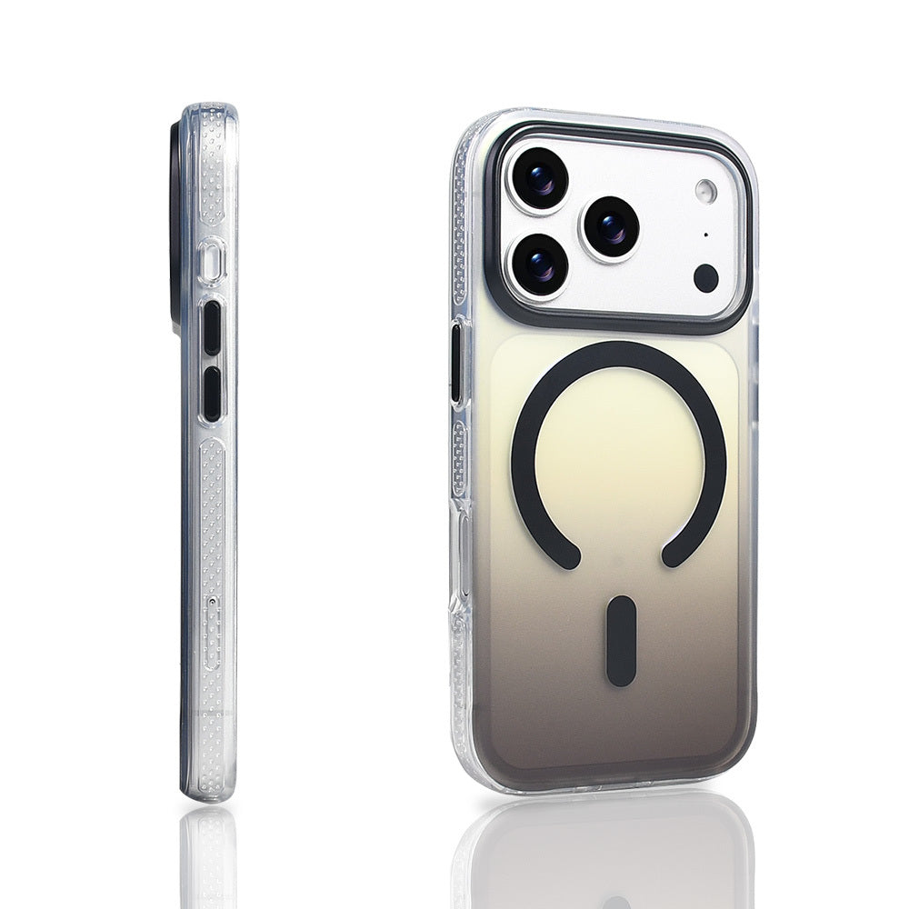 iPhone 17 Pro Kılıf M-safe Şarj Özellikli Transparan Renk Geçişli Zore Toros Kılıf