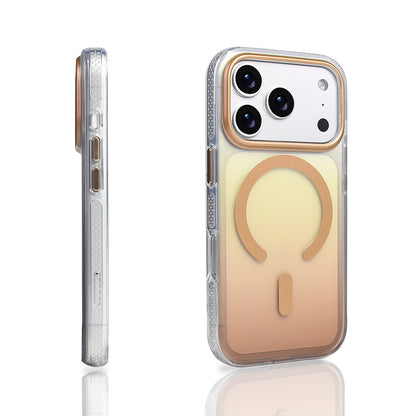 iPhone 17 Pro Kılıf M-safe Şarj Özellikli Transparan Renk Geçişli Zore Toros Kılıf
