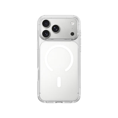 iPhone 17 Pro Kılıf M-safe Şarj Özellikli Wiwu CS-202 Crystal Shield Pro Serisi Anti Yellowing Sert PC Kılıf