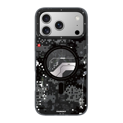 iPhone 17 Pro Kılıf M-Safe Şarj Özellikli Youngkit Camouflage Sykell Serisi Kılıf