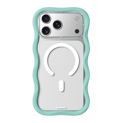iPhone 17 Pro Kılıf M-safe Şarj Özellikli Youngkit Wave Clear Serisi Kılıf