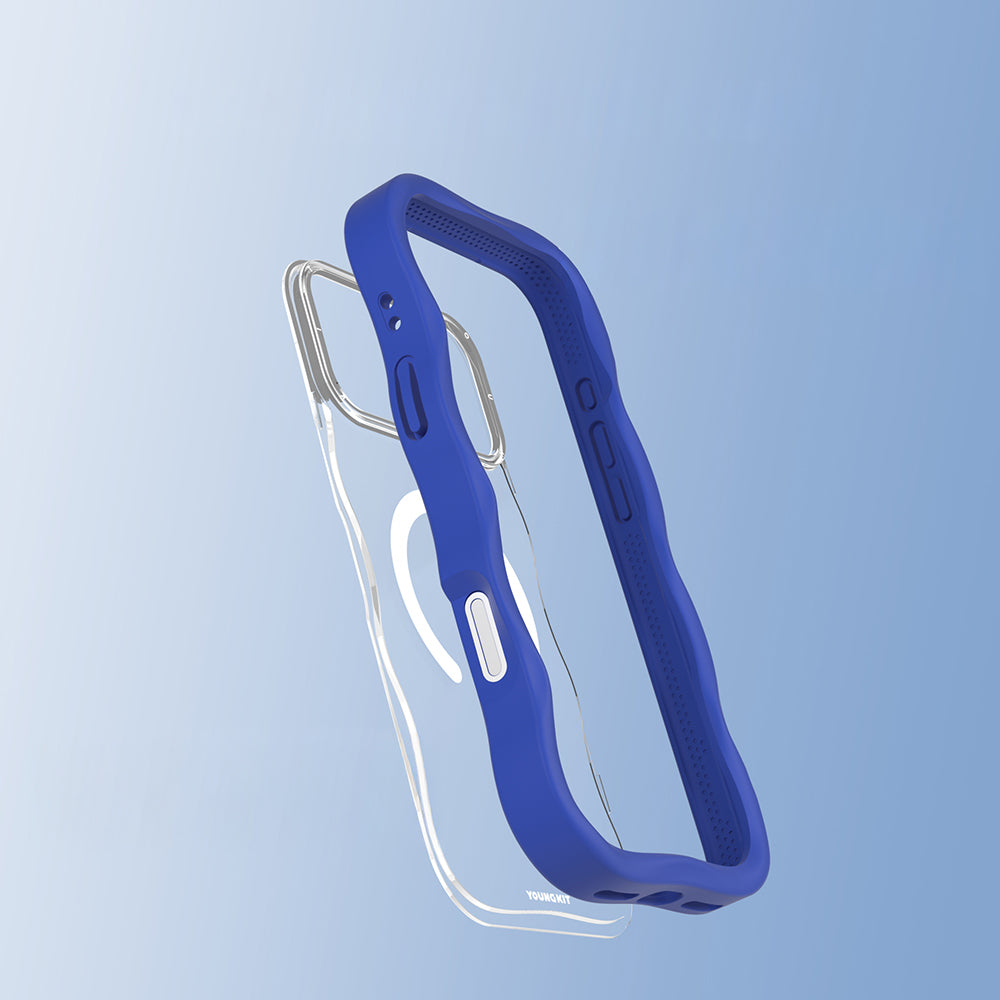 iPhone 17 Pro Kılıf M-safe Şarj Özellikli Youngkit Wave Clear Serisi Kılıf