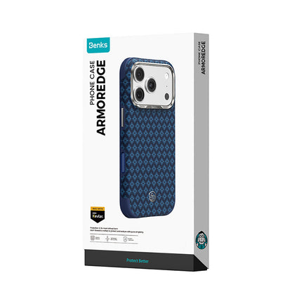 iPhone 17 Pro Kılıf M-Safe Şarj Özellikli Yükseltilmiş Kamera Çerçeveli Benks ArmorGrid ArmorEdge X9 Serisi Kevlar Karbon Kılıf