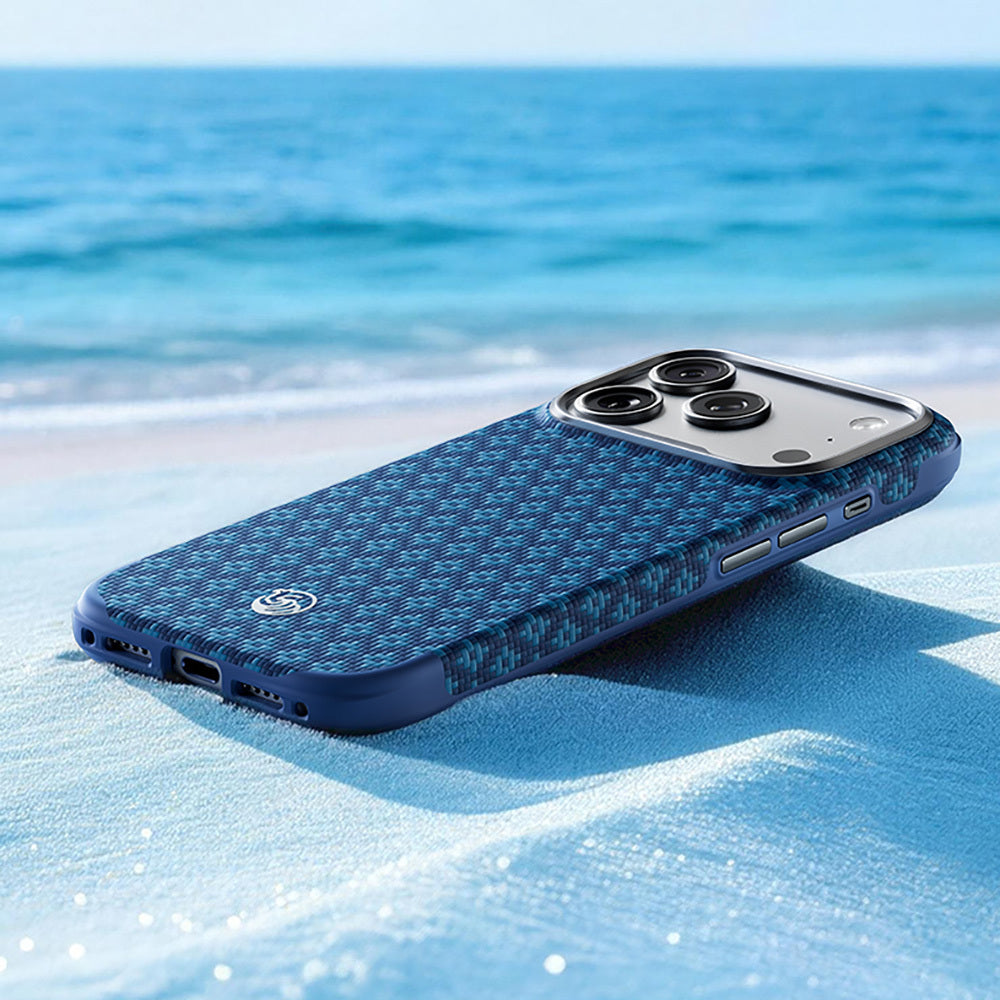 iPhone 17 Pro Kılıf M-Safe Şarj Özellikli Yükseltilmiş Kamera Çerçeveli Benks ArmorGrid ArmorEdge X9 Serisi Kevlar Karbon Kılıf