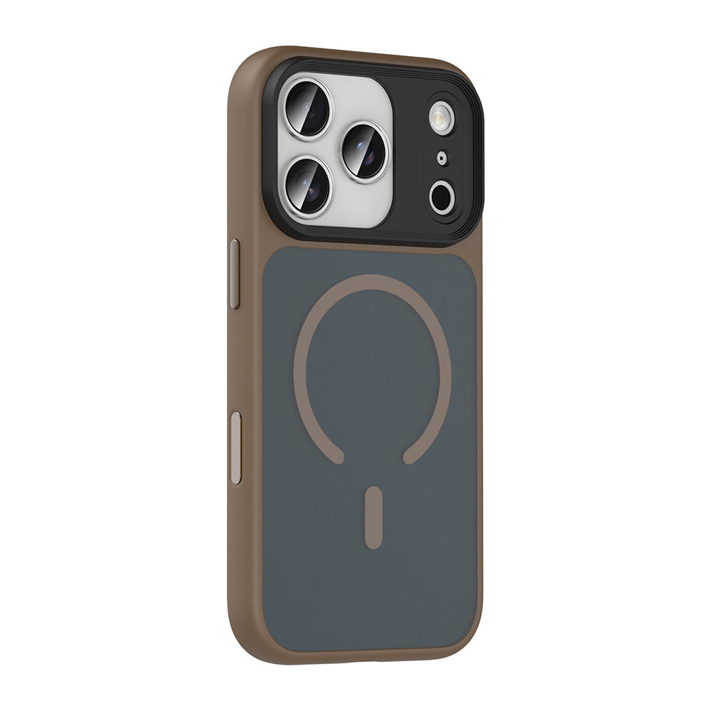 iPhone 17 Pro Kılıf Mat Arka Yüzey Wireless Şarj Özellikli Zore Flet M-safe Kılıf