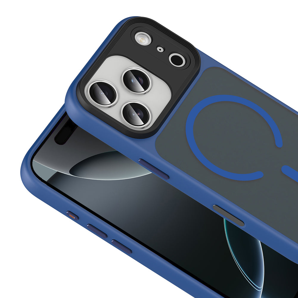 iPhone 17 Pro Kılıf Mat Arka Yüzey Wireless Şarj Özellikli Zore Flet M-safe Kılıf