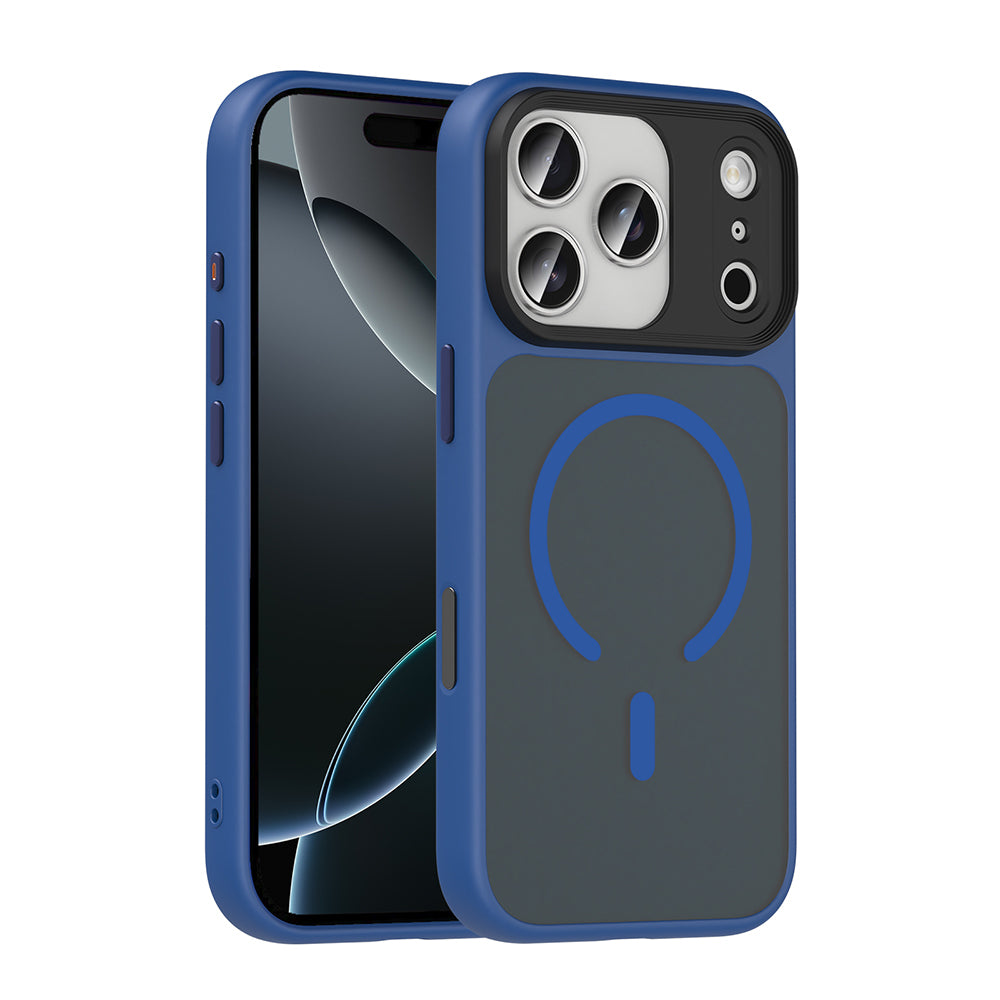 iPhone 17 Pro Kılıf Mat Arka Yüzey Wireless Şarj Özellikli Zore Flet M-safe Kılıf