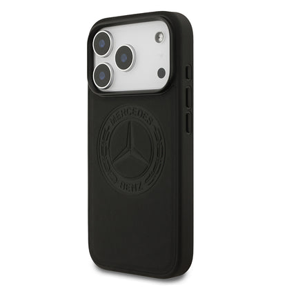 iPhone 17 Pro Kılıf Mercedes Benz Orijinal Lisanslı M-safe Şarj Özellikli Hakiki Deri Nostaljik Yıldız Dizayn Kılıf