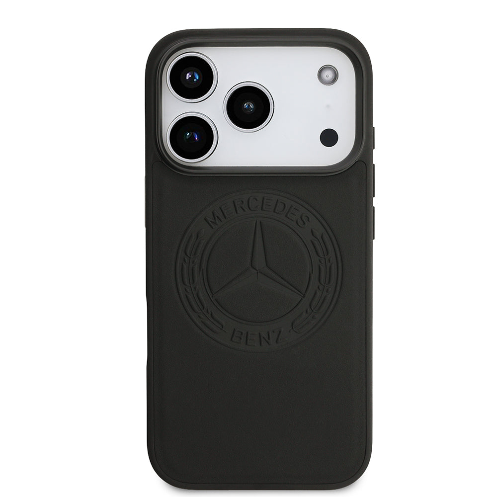 iPhone 17 Pro Kılıf Mercedes Benz Orijinal Lisanslı M-safe Şarj Özellikli Hakiki Deri Nostaljik Yıldız Dizayn Kılıf