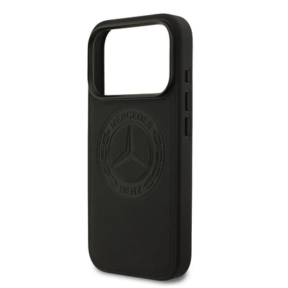 iPhone 17 Pro Kılıf Mercedes Benz Orijinal Lisanslı M-safe Şarj Özellikli Hakiki Deri Nostaljik Yıldız Dizayn Kılıf
