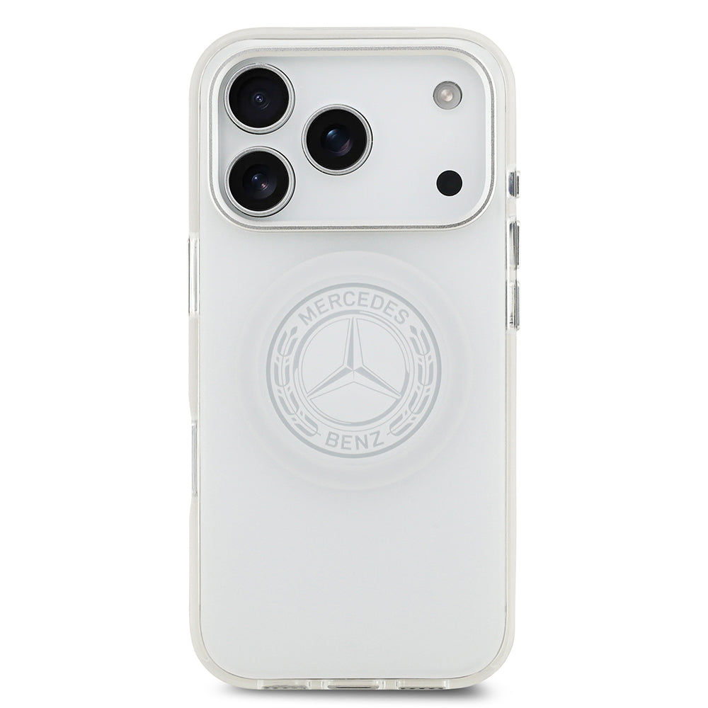 iPhone 17 Pro Kılıf Mercedes Benz OrijinalLisanslı M-safe Şarj Özellikli Buzlu PC Nostaljik Yıldız Dizayn Kılıf