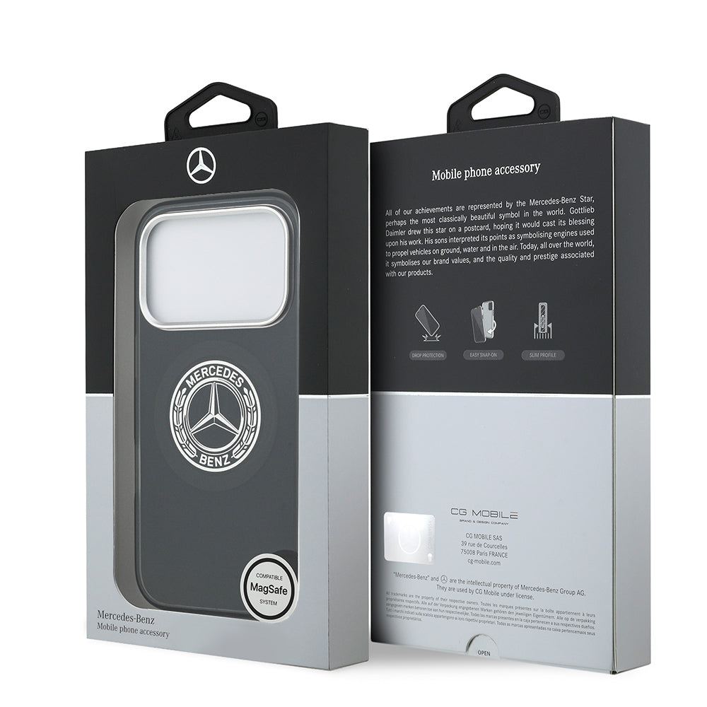 iPhone 17 Pro Kılıf Mercedes Benz OrijinalLisanslı M-safe Şarj Özellikli Çift Katmanlı PC Nostaljik Yıldız Dizayn Kılıf