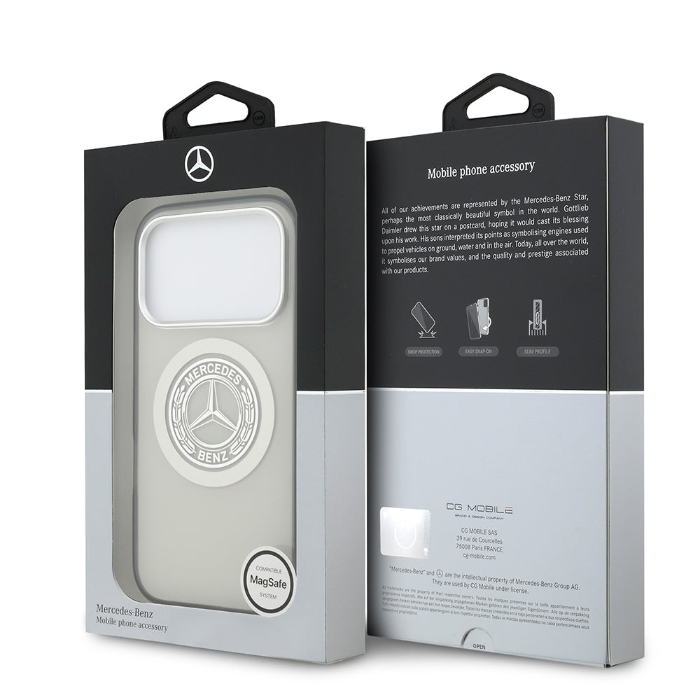 iPhone 17 Pro Kılıf Mercedes Benz OrijinalLisanslı M-safe Şarj Özellikli Çift Katmanlı PC Nostaljik Yıldız Dizayn Kılıf