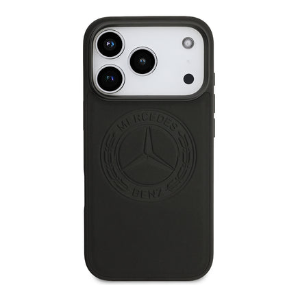 iPhone 17 Pro Kılıf Mercedes Benz OrijinalLisanslı M-safe Şarj Özellikli Hakiki Deri Nostaljik Yıldız Dizayn Kılıf