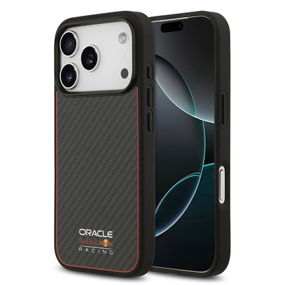 iPhone 17 Pro Kılıf Redbull Orijinal Lisanslı M-safe Şarj Özellikli Karbon Fiber Parlayan Logolu Kılıf