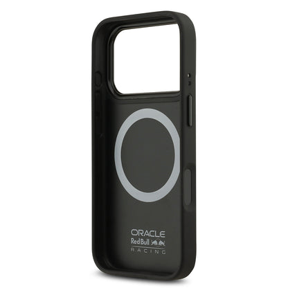 iPhone 17 Pro Kılıf Redbull Orijinal Lisanslı M-safe Şarj Özellikli Kırmızı Halka ve Logo Kabartmalı PU Deri Kılıf