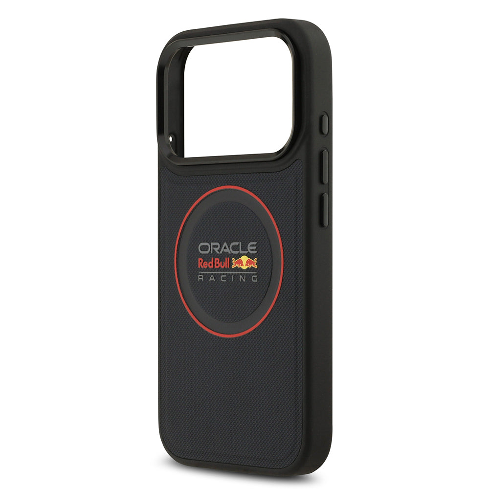 iPhone 17 Pro Kılıf Redbull Orijinal Lisanslı M-safe Şarj Özellikli Kırmızı Halka ve Logo Kabartmalı PU Deri Kılıf