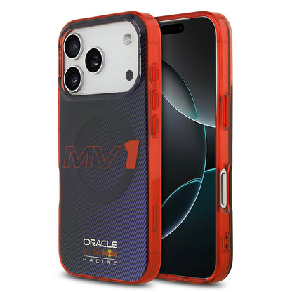 iPhone 17 Pro Kılıf Redbull OrijinalLisanslı M-safe Şarj Özellikli Çift Katmanlı Çizgi Desenli Sert PC MV Kılıf