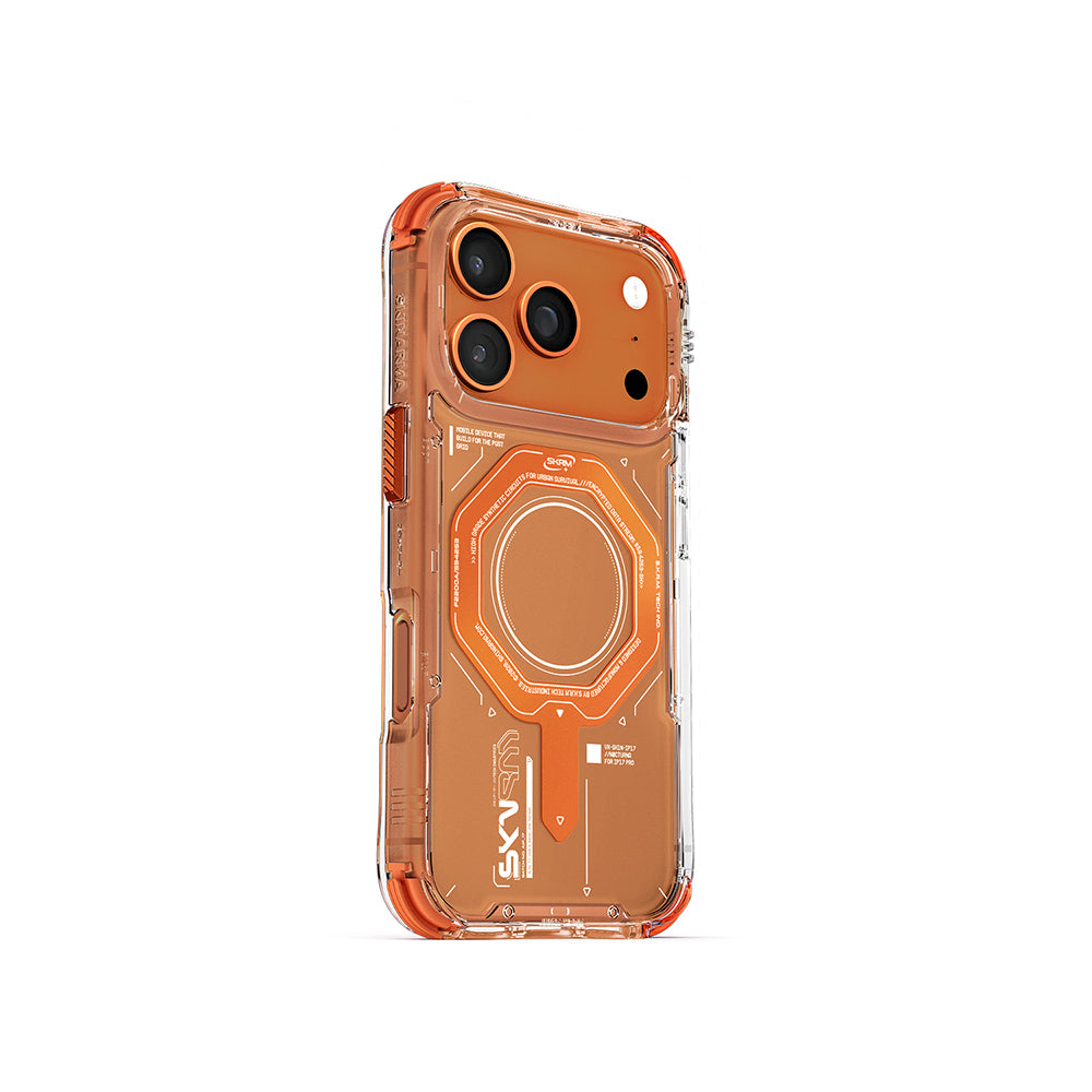 iPhone 17 Pro Kılıf SkinArma M-safe Şarj Özellikli Airbag Tasarımlı Magma Kılıf