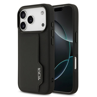 iPhone 17 Pro Kılıf TUMI Orijinal Lisanslı Deri Dikey Kartlıklı Kılıf