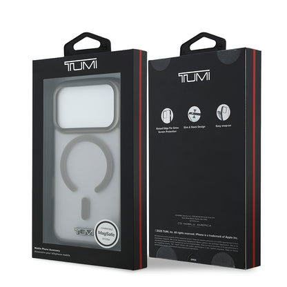 iPhone 17 Pro Kılıf TUMI Orijinal Lisanslı M-safe Şarj Özellikli Buzlu Transparan Kılıf