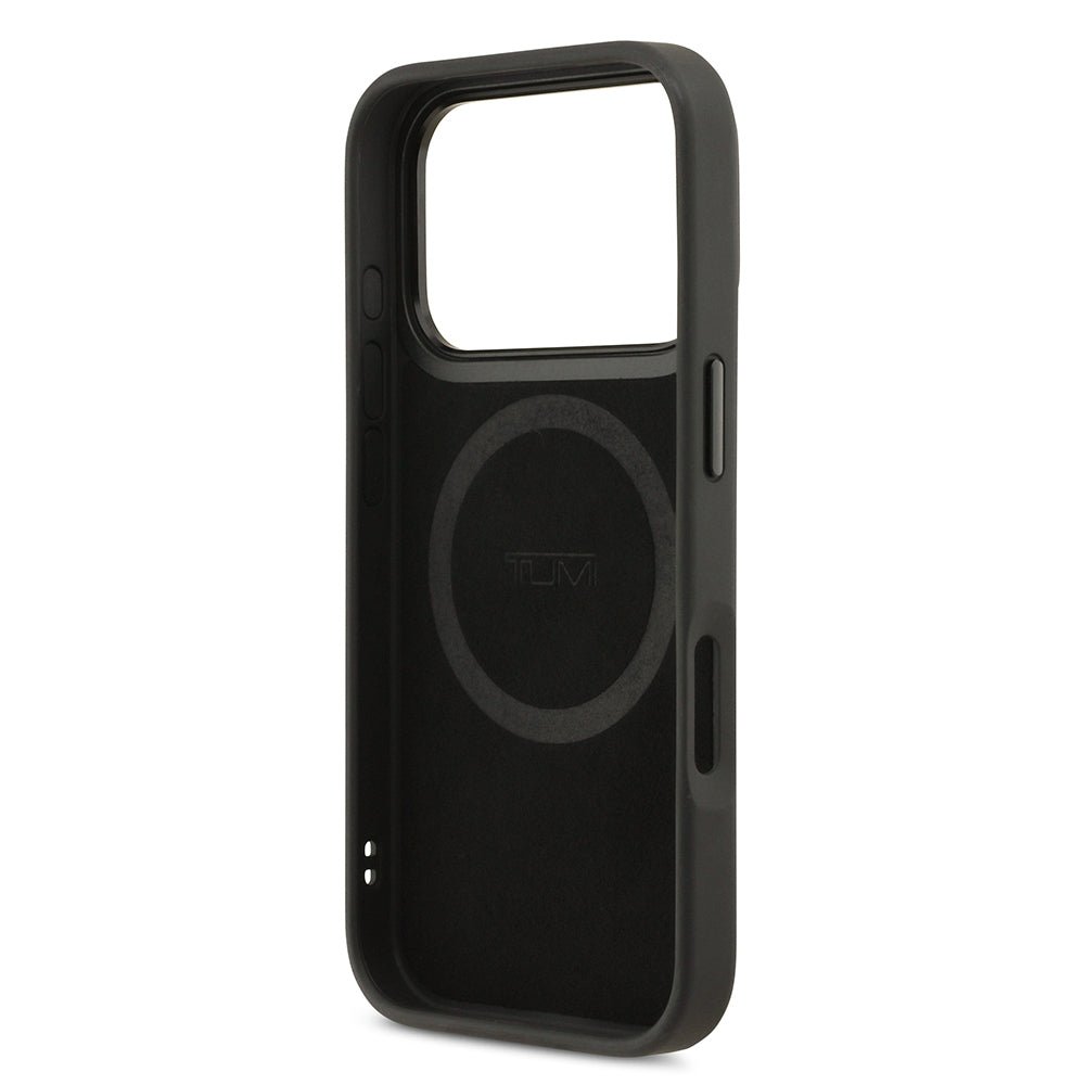 iPhone 17 Pro Kılıf TUMI M-safe Şarj Özellikli Deri Noktalı Dizayn Kılıf