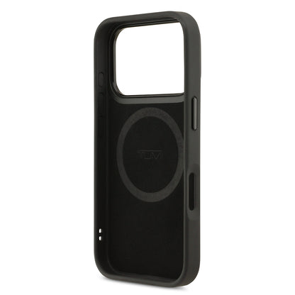 iPhone 17 Pro Kılıf TUMI M-safe Şarj Özellikli Deri Noktalı Dizayn Kılıf