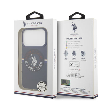 iPhone 17 Pro Kılıf U.S. Polo Assn. Orijinal Lisanslı M-safe Şarj Özellikli IML Stripe Logolu Kılıf