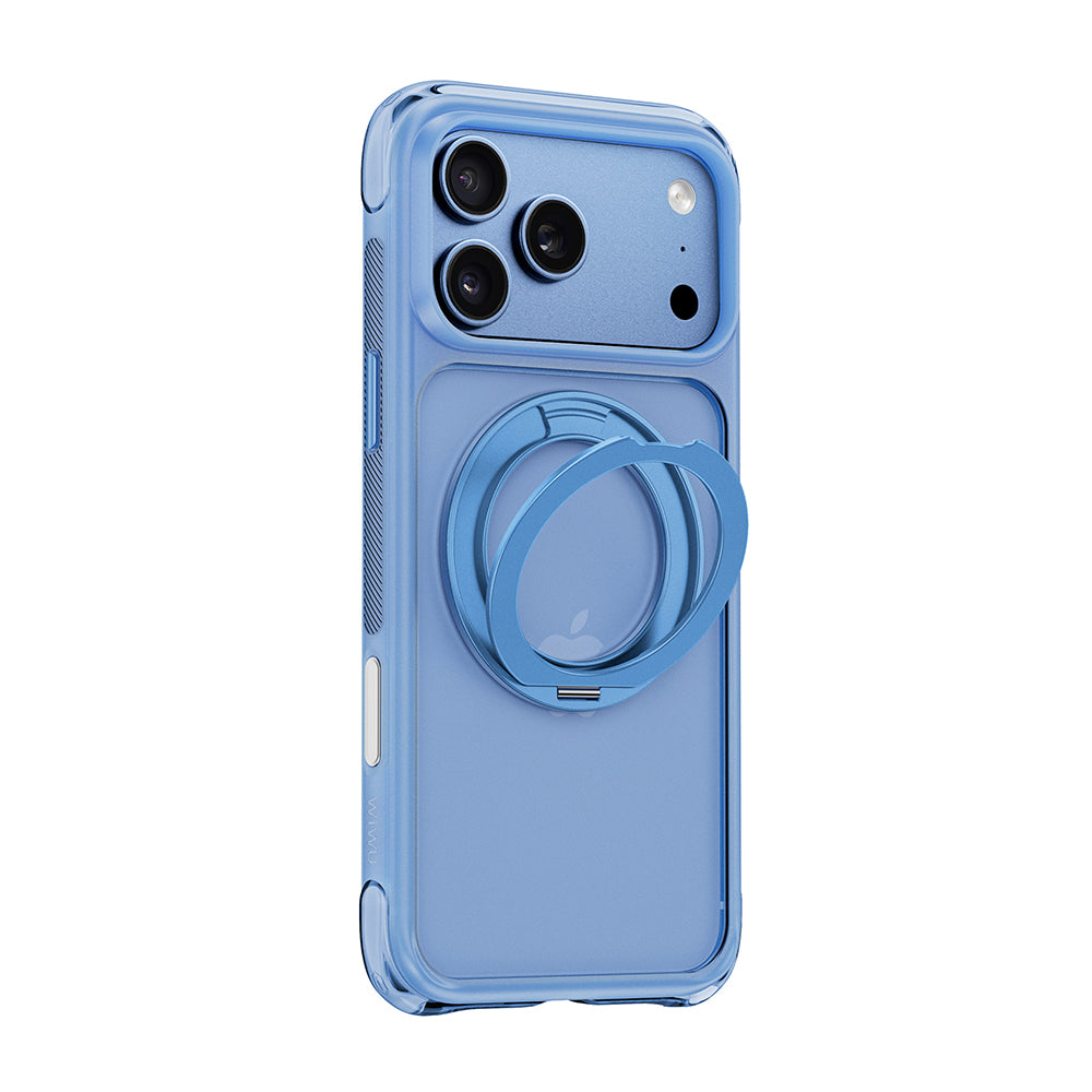 iPhone 17 Pro Kılıf Wiwu AG-203 AeroGuard Ultra Serisi M-safe Şarj Özellikli Airbag Tasarımlı Standlı Kılıf