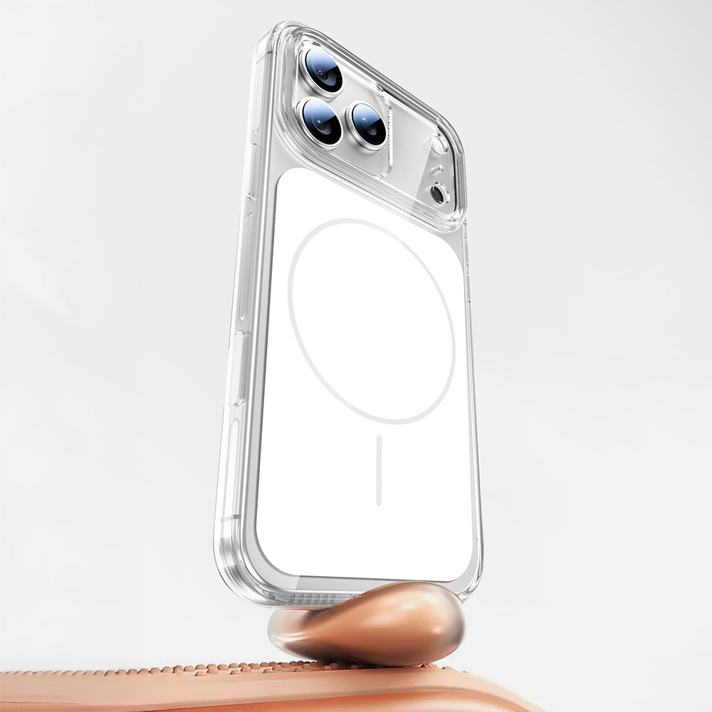 iPhone 17 Pro Kılıf Zore M-safe Şarj Özellikli Şeffaf Kamera Kontrol Butonlu Lugano Kılıf