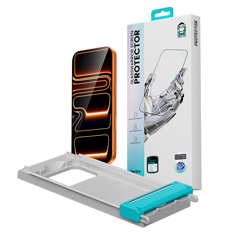 iPhone 17 Pro Max Benks Glass Warrior 2.0 EZFita Safir Cam Ekran Koruyucu + Kolay Uygulama Aparatı