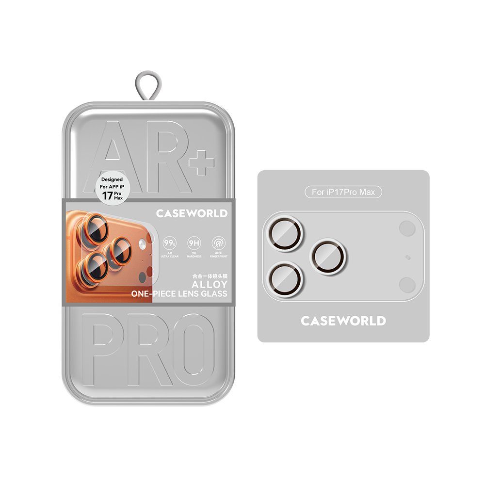 iPhone 17 Pro Max CaseWorld Alloy One-Piece Serisi Anti Reflective Kamera Lens Koruyucu