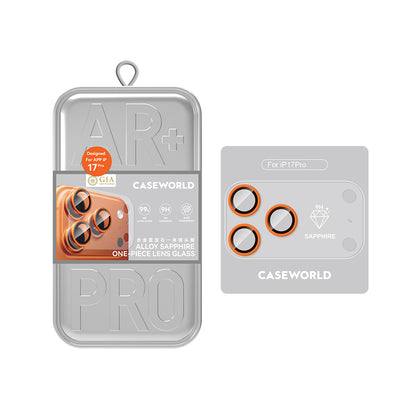iPhone 17 Pro Max CaseWorld Alloy Sapphire Safir One-Piece Anti Reflective Safir Kamera Lens Koruyucu