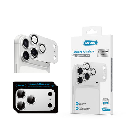 iPhone 17 Pro Max Go Des FC006 Diamond Titanyum Serisi Anti Reflective Kamera Lens Koruyucu