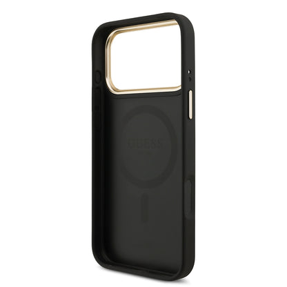 iPhone 17 Pro Max Guess Orijinal Lisanslı 4G ve Yazı Logolu Kılıf + Ekran Koruyucu + Lens Koruyucu 3in1 Aksesuar Seti