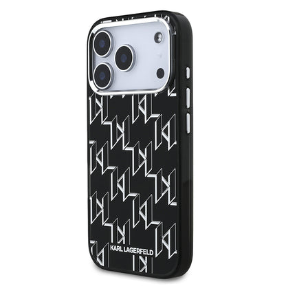 iPhone 17 Pro Max Kılıf Orijinal Lisanslı M-safe Şarj Özellikli Karl Lagerfeld IML Baskılı Monogram Dizayn Kılıf