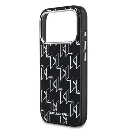 iPhone 17 Pro Max Kılıf Orijinal Lisanslı M-safe Şarj Özellikli Karl Lagerfeld IML Baskılı Monogram Dizayn Kılıf