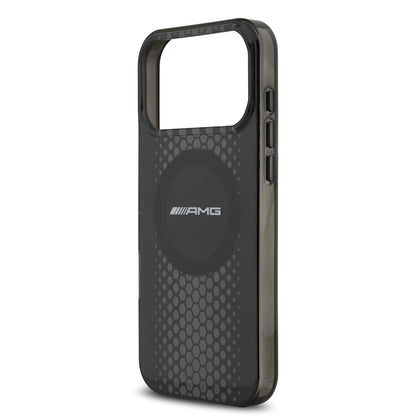 iPhone 17 Pro Max Kılıf AMG Orijinal Lisanslı Çift Katmanlı Büyük Logolu Petek Desenli Kılıf