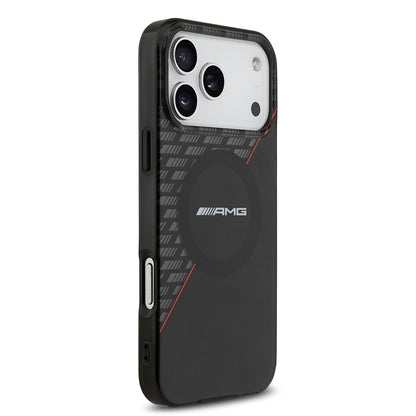 iPhone 17 Pro Max Kılıf AMG Orijinal Lisanslı M-safe Şarj Özellikli Çift Katmanlı Kırmızı Çapraz Çizgili Kılıf