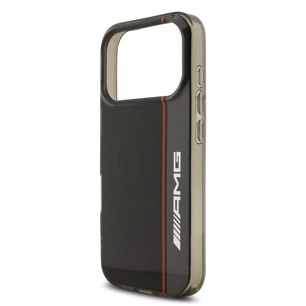 iPhone 17 Pro Max Kılıf AMG Orijinal Lisanslı M-safe Şarj Özellikli IML Baskı Logolu Çift Katmanlı Bow Lines Kılıf