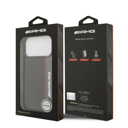 iPhone 17 Pro Max Kılıf AMG Orijinal Lisanslı M-safe Şarj Özellikli IML Baskı Logolu Çift Katmanlı Bow Lines Kılıf