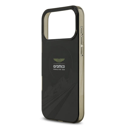 iPhone 17 Pro Max Kılıf Aston Martin Orijinal Lisanslı M-safe Şarj Özellikli IML Baskı Logolu Formula Tasarımlı Kılıf
