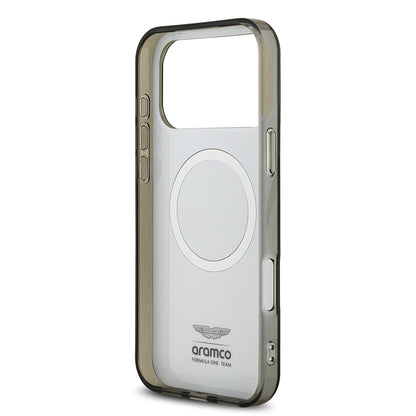 iPhone 17 Pro Max Kılıf Aston Martin Orijinal Lisanslı M-safe Şarj Özellikli IML Baskı Logolu Formula Tasarımlı Kılıf