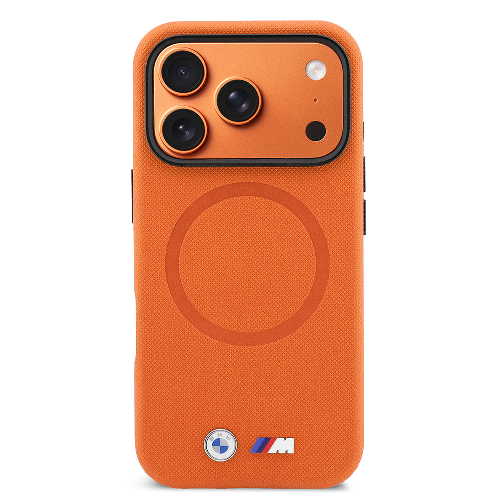 iPhone 17 Pro Max Kılıf BMW Orijinal Lisanslı M-safe Şarj Özellikli Halka Tasarımlı M Logolu PU Deri Kılıf