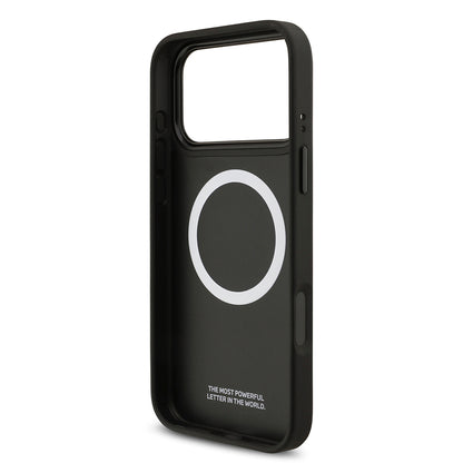 iPhone 17 Pro Max Kılıf BMW Orijinal Lisanslı M-safe Şarj Özellikli Karbon Fiber Metal Logolu Kılıf